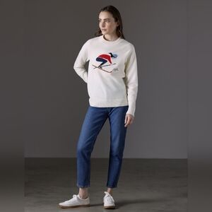 Aether Bridget Fine Merino Wool Sweater Winter White Size Small
